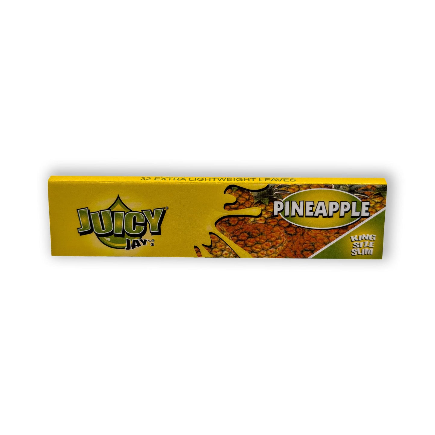 Nahaufnahme der King Size Slim Ananas Papers von Juicy Jay's