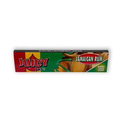 Nahaufnahme der King Size Slim Jamaican Rum Papers von Juicy Jay's