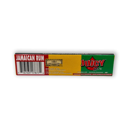 Juicy Jay's Jamaican Rum Papers neben gedrehtem Produkt für ein exotisches Raucherlebnis