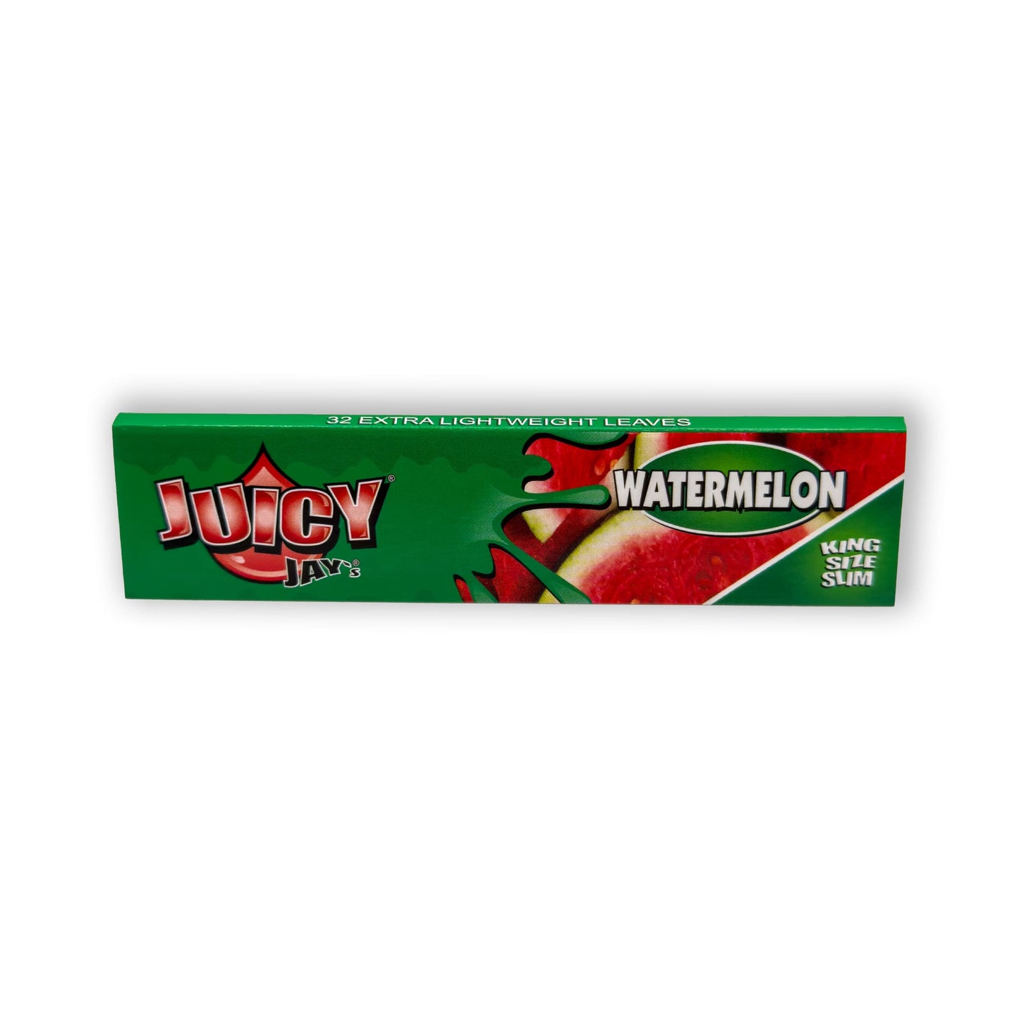 Nahaufnahme der King Size Slim Wassermelone Papers von Juicy Jay's