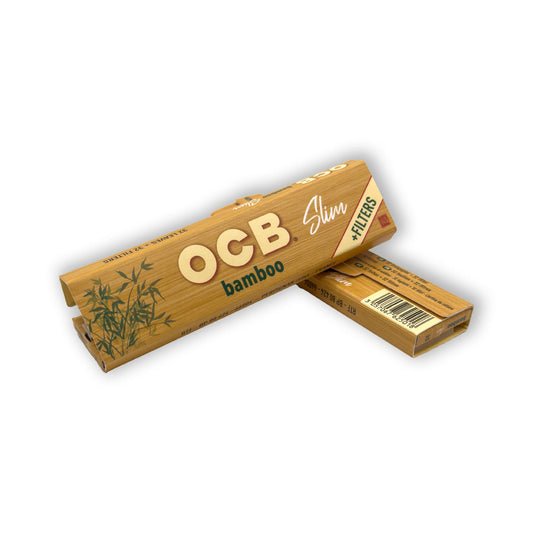 OCB Bamboo Slim Papers mit Filter Tips und natürlichem Bambusdesign