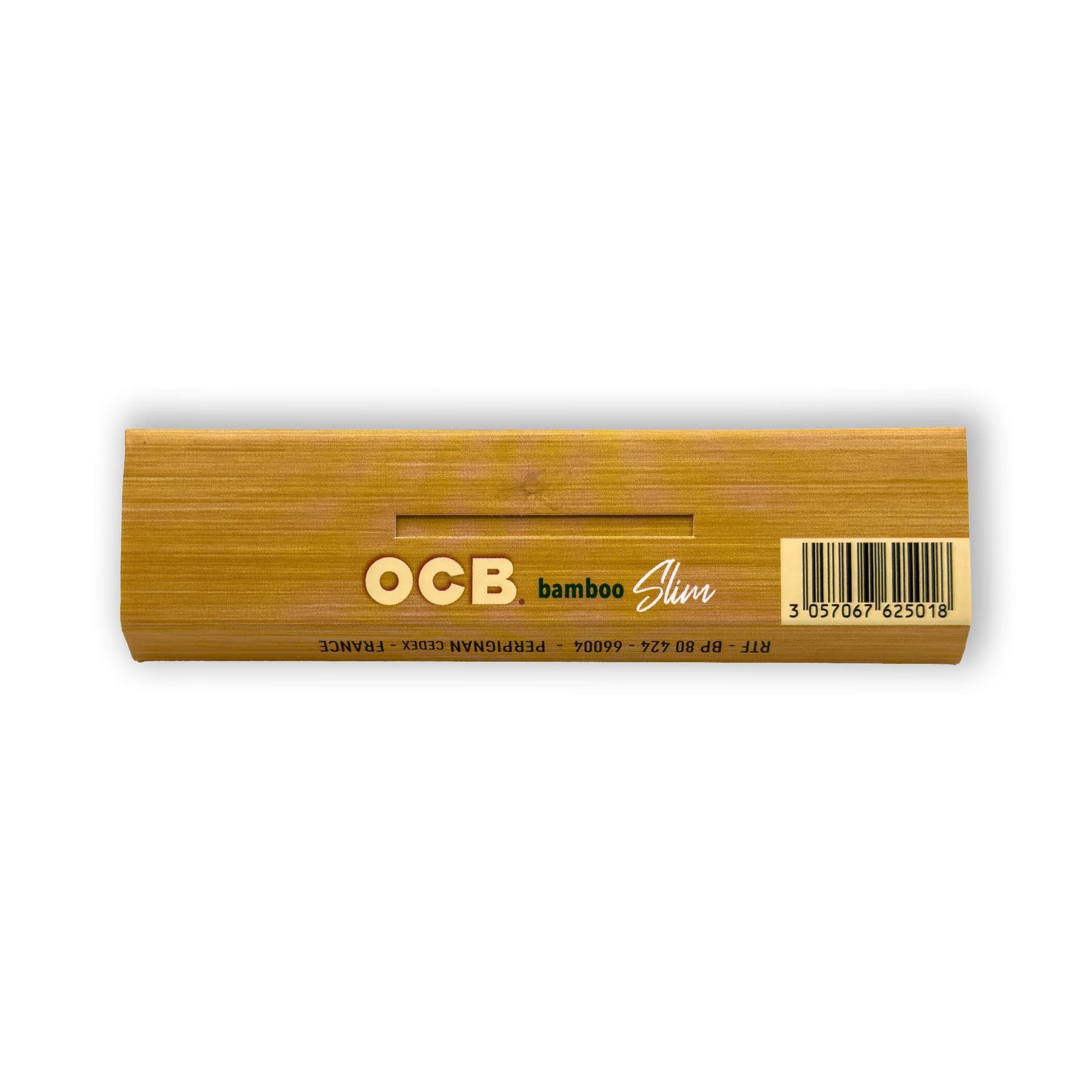 OCB Bamboo Slim Papers mit Filter Tips neben gedrehtem Produkt für ein natürliches Raucherlebnis