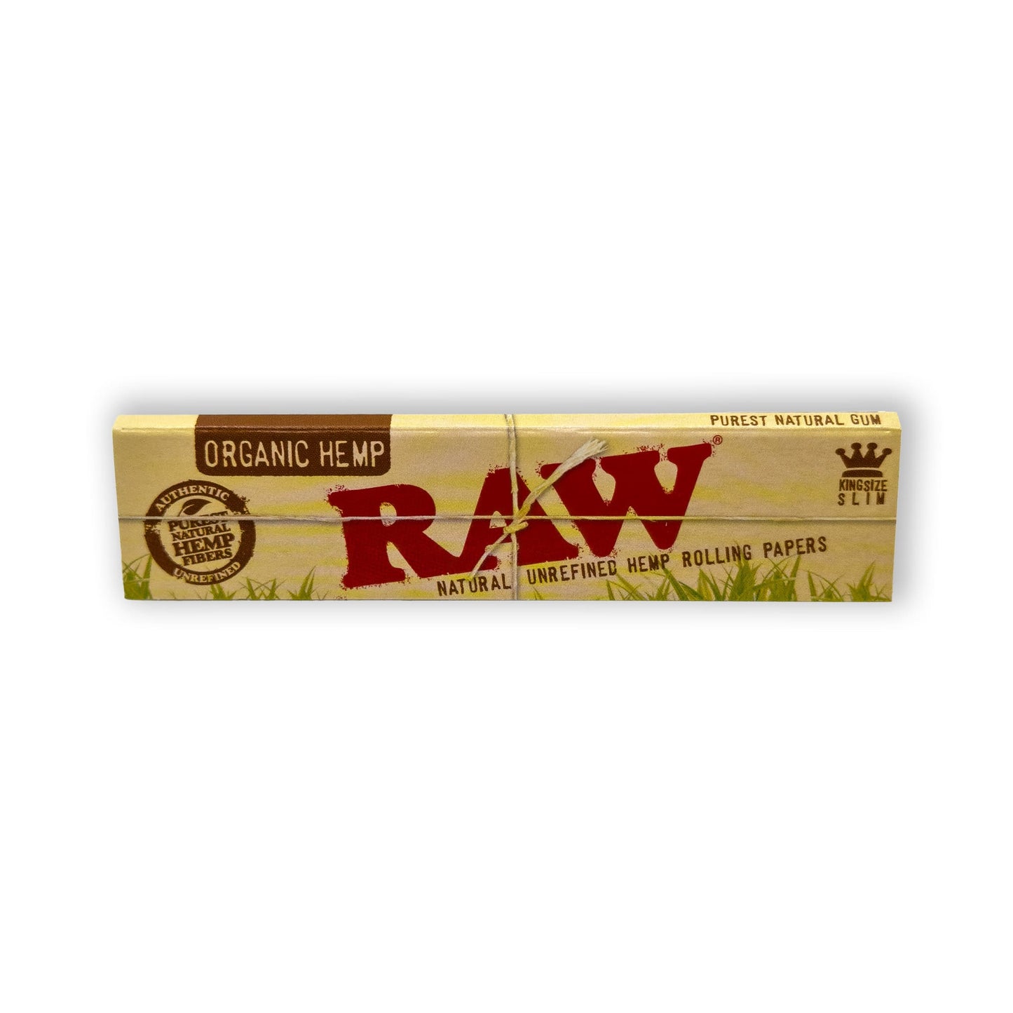 Nahaufnahme der ultradünnen RAW Organic Hemp King Size Slim Papers