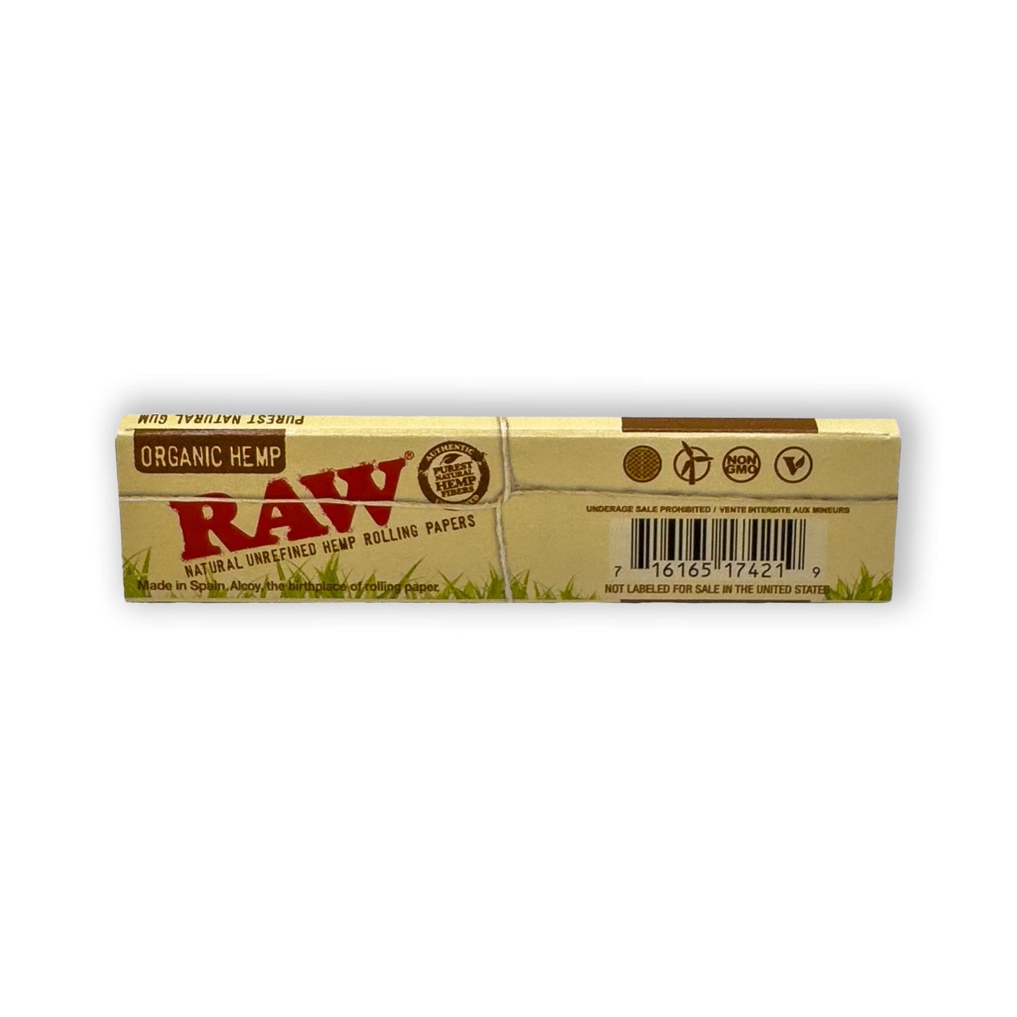 RAW Organic Hemp Rolling Papers neben gedrehtem Produkt für ein authentisches Raucherlebnis