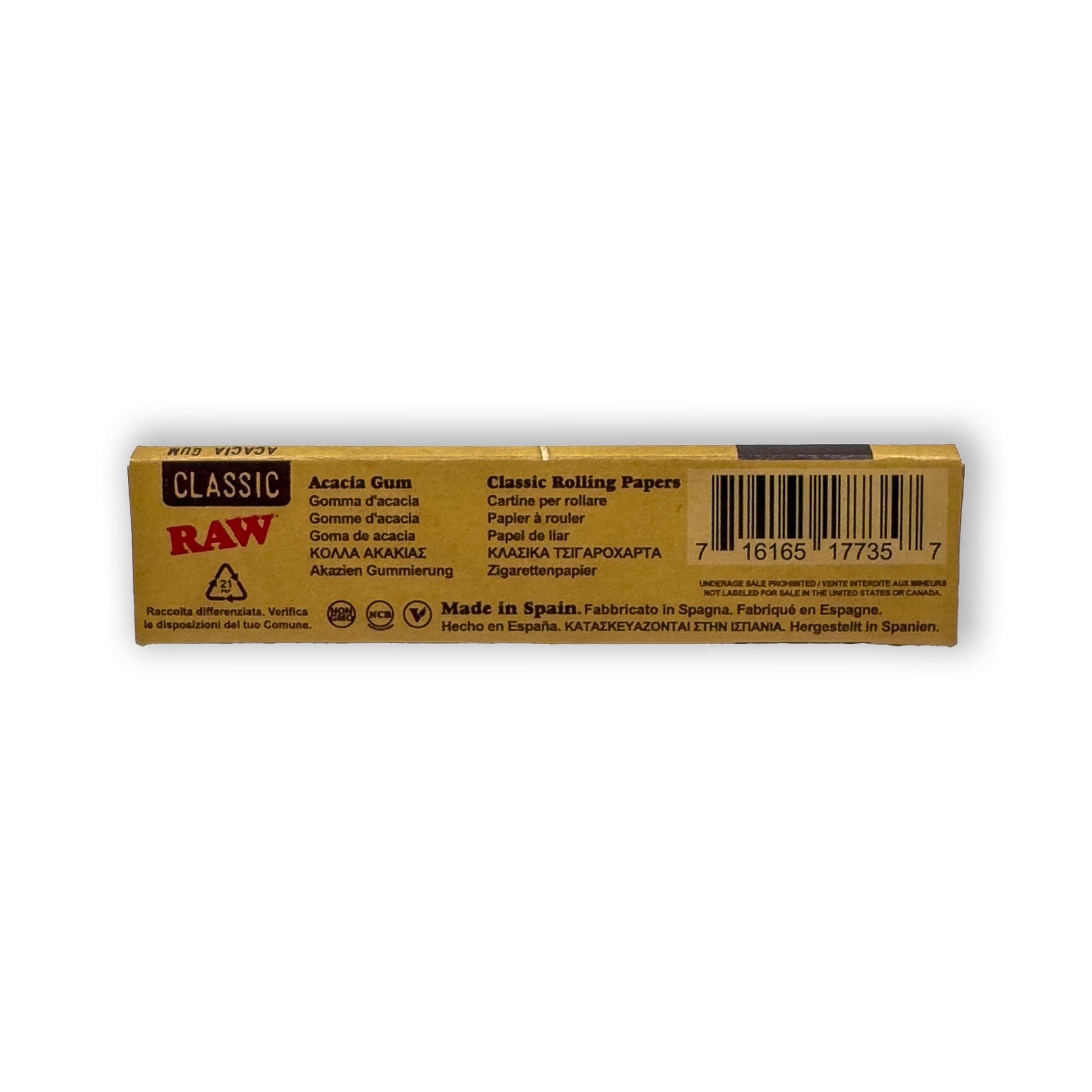 RAW Classic Rolling Papers neben gedrehtem Produkt für ein authentisches Raucherlebnis