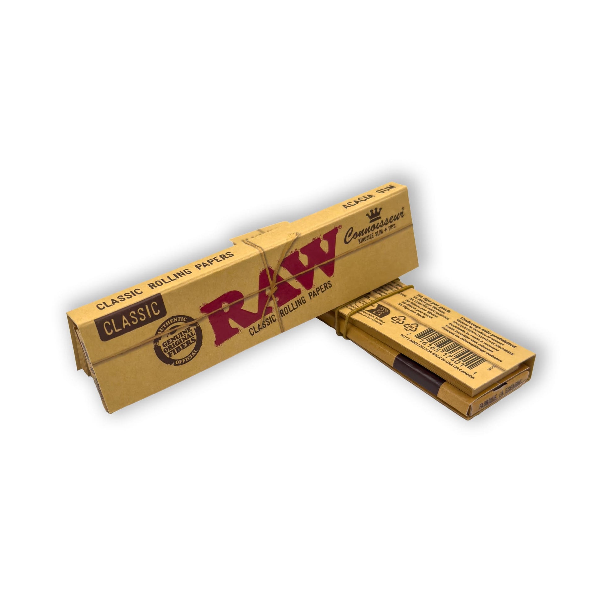 RAW Classic Rolling Papers mit Filter Tips und natürlichem, ungebleichtem Design